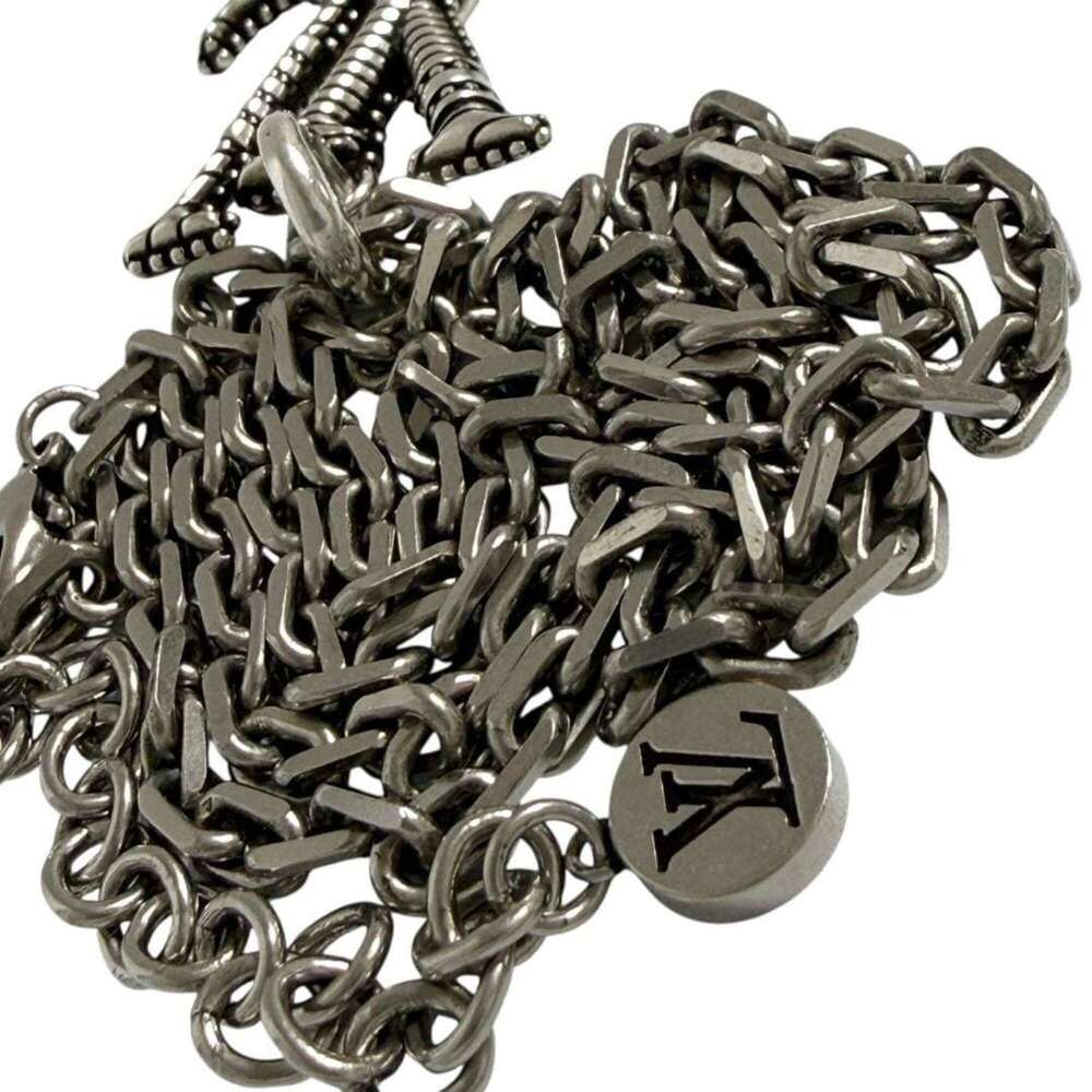 LOUIS VUITTON Silver Necklace - Picture 5 of 10